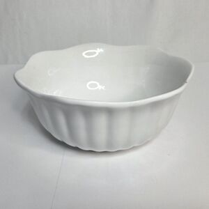 Vintage 10" Serving Bowl Fluted Sides and Scalloped Edges - Great Wedding Gift